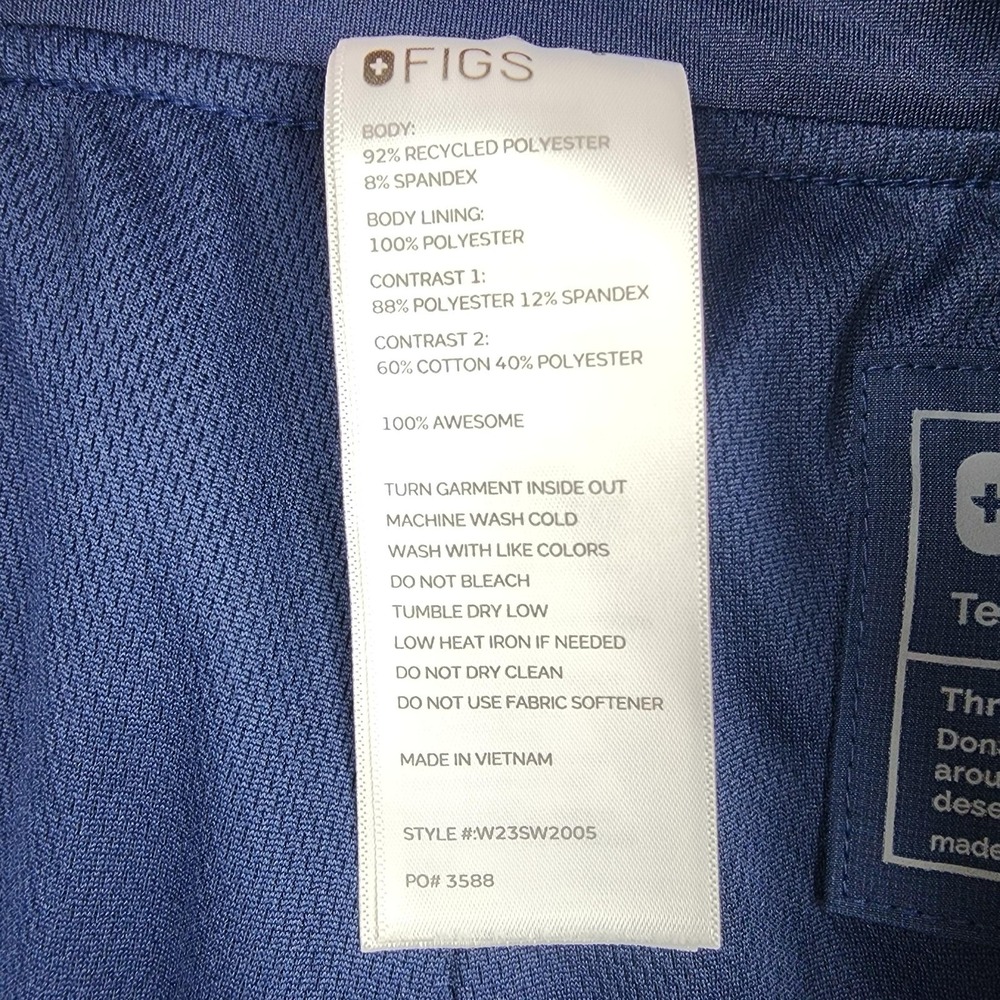 FIGS Scrub Pants Womens XL Blue Technical Collection Jogger Stretch W23SW2005 - Picture 2 of 11